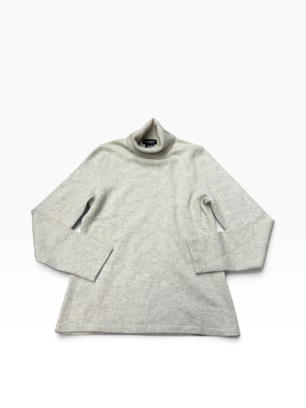 Lord & Taylor Gray Turtleneck Sweater Women's Size S Small Cashmere
